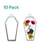 10 Pack of Coffin Shaped Open Back Pendant or Earring Bezel Blank for UV or Epoxy Resin